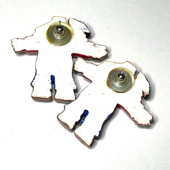 Vintage Earrings Scarecrow Post Pierced Halloween Thanksgiving Fall Holi… - Picture 3 of 3